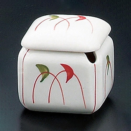 福井クラフト 陶器カスター 七味入れ 赤絵露草 80501660 1個(ご注文単位1個)【直送品】