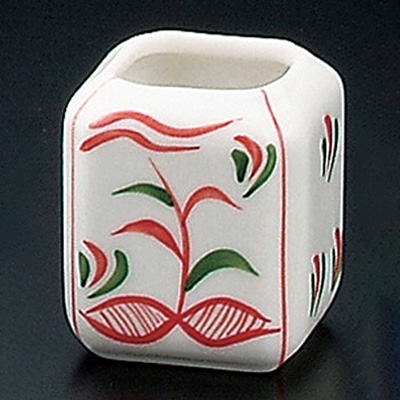 福井クラフト 陶器カスター 楊枝立て 赤絵露草 80501670 1個(ご注文単位1個)【直送品】