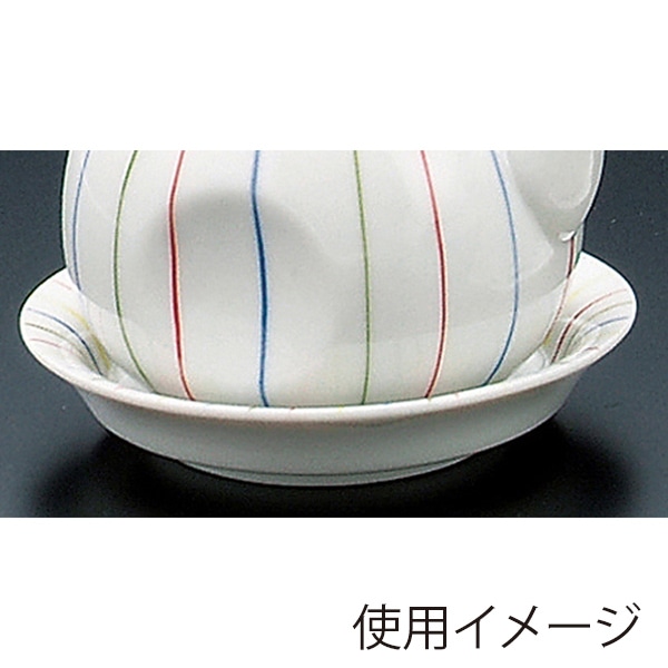 福井クラフト 陶器カスター　丸醤油差受皿 三色十草 80501690 1個（ご注文単位1個）【直送品】