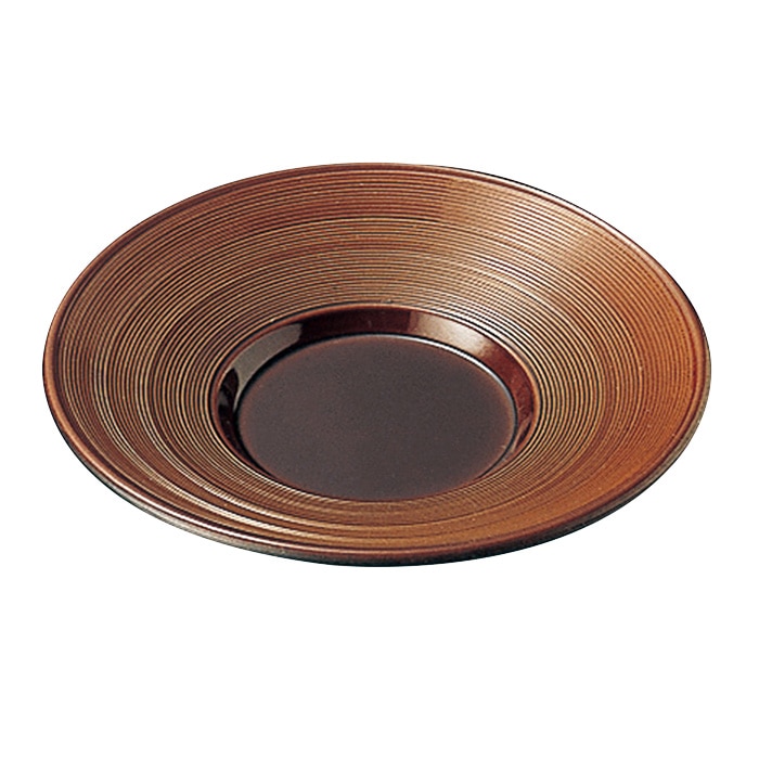 福井クラフト 4寸新千筋茶托 黄溜 82154700 1個（ご注文単位1個）【直送品】