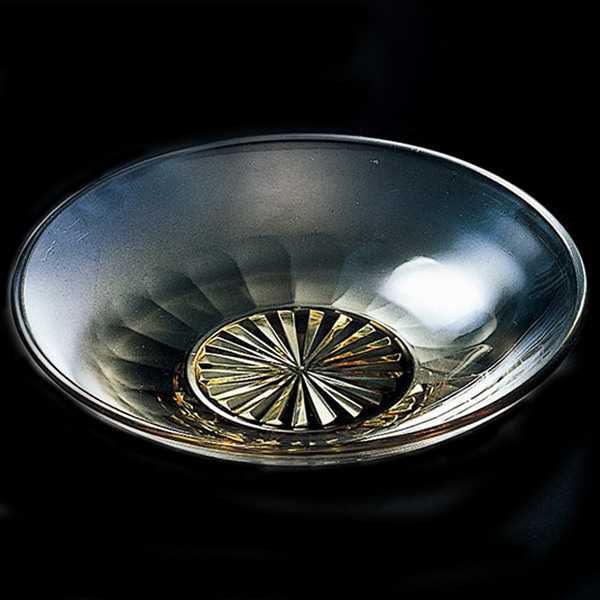 福井クラフト 7.5寸菊カット冷麺鉢 グリーン 85020410 1個（ご注文単位1個）【直送品】