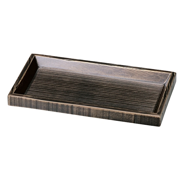 福井クラフト 木製15cm荒彫長角カスター よもぎ塗 85914350 1個(ご注文単位1個)【直送品】