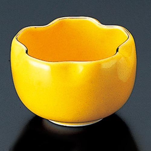 福井クラフト 陶器珍味　桜型 黄渕金 89670650 1個（ご注文単位1個）【直送品】