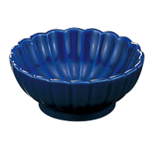 福井クラフト 陶器珍味　菊鉢　中 瑠璃 89770020 1個（ご注文単位1個）【直送品】