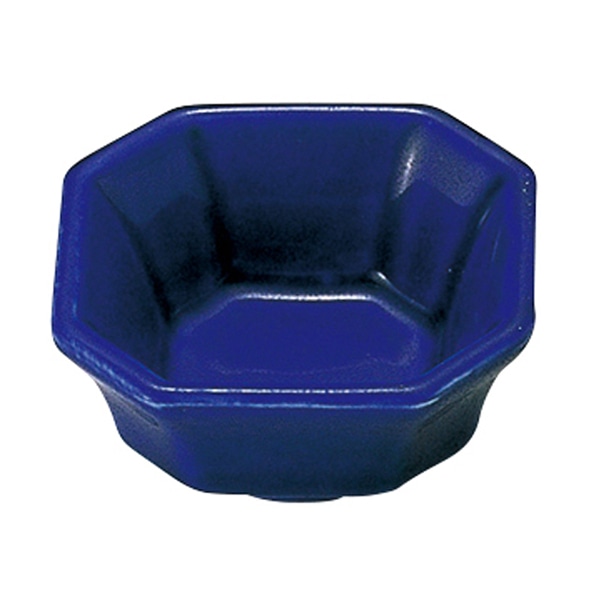 福井クラフト 陶器珍味　隅切角 瑠璃 89804750 1個（ご注文単位1個）【直送品】