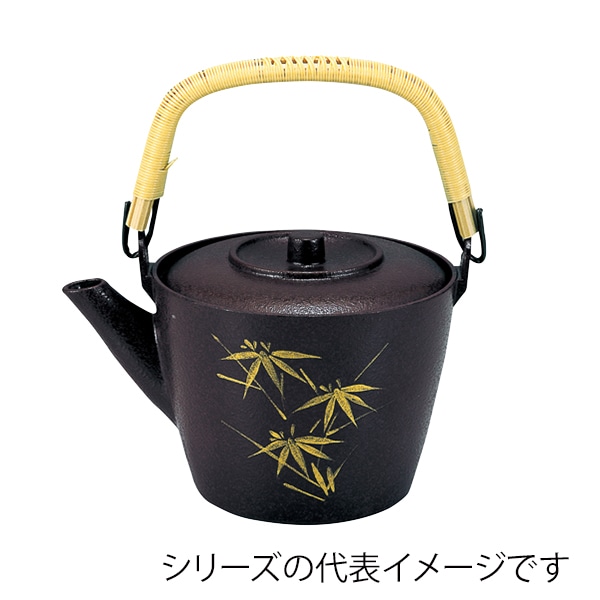 福井クラフト 樹脂 加賀どびん 大 茶石目笹セット 90020260 1個(ご注文単位1個)【直送品】