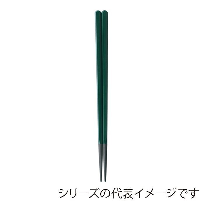 福井クラフト 六角木目箸 20.5cm 緑塗 90031192 1組(ご注文単位1組)【直送品】