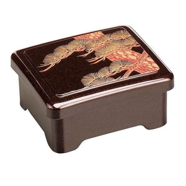 福井クラフト 新光月丼重 内隅丸 蓋親セット 梨地老松内朱 51019810 1個(ご注文単位1個)【直送品】