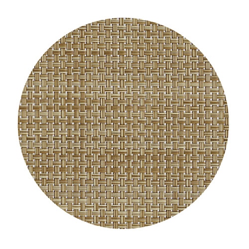 福井クラフト PVCストロング丸コースタ- ベージュ格子　5枚入 50310620 1個（ご注文単位1個）【直送品】