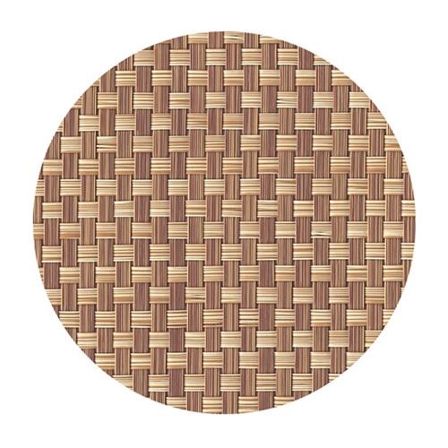 福井クラフト PVCストロング丸コースタ- 竹格子　5枚入 50310630 1個（ご注文単位1個）【直送品】