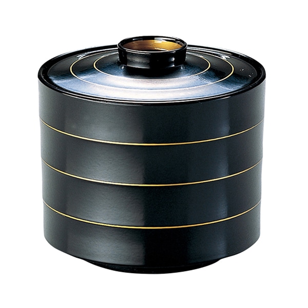 福井クラフト 飯器　お好み椀　A　蓋親セット 極黒金糸　内黒 39020490 1個（ご注文単位1個）【直送品】