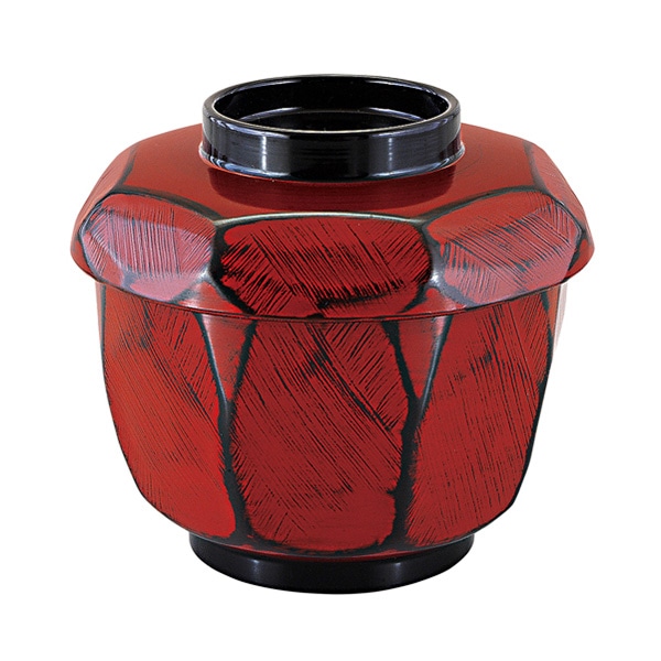 福井クラフト 耐熱飯器　荒彫亀甲飯器　蓋親セット 根来　内黒 33102330 1個（ご注文単位1個）【直送品】
