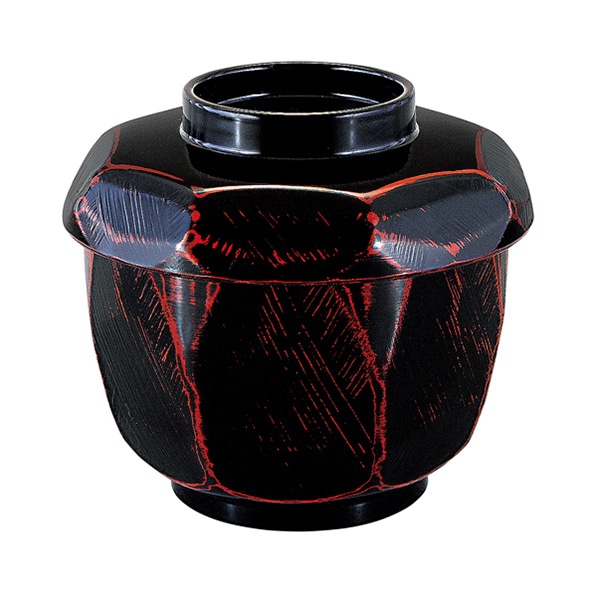 福井クラフト 耐熱飯器　荒彫亀甲飯器　蓋親セット 曙　内黒 33102340 1個（ご注文単位1個）【直送品】