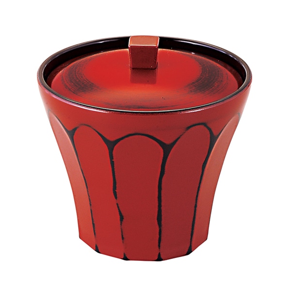 福井クラフト 耐熱小吸椀　荒彫小町カップ　2.8寸　蓋親セット 根来　内黒 31005370 1個（ご注文単位1個）【直送品】