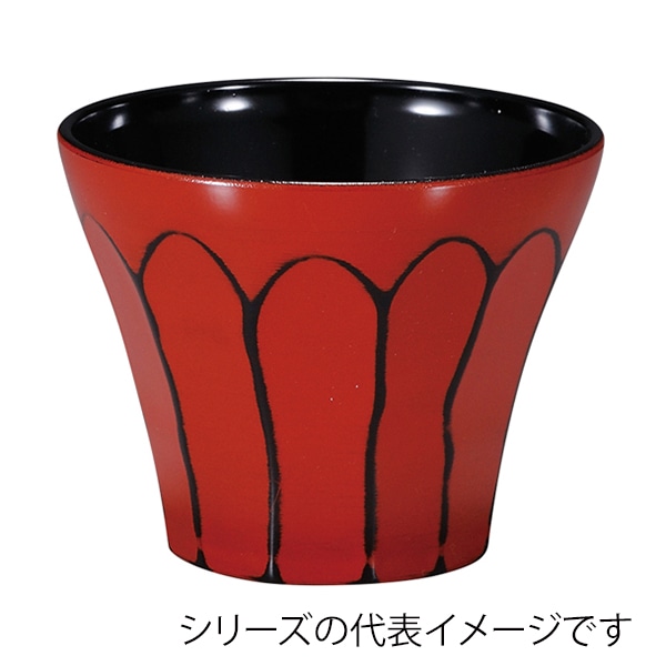 福井クラフト 耐熱小吸椀　荒彫小町カップ　3.1寸　親 根来　内黒 31005432 1個（ご注文単位1個）【直送品】