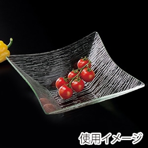 福井クラフト アクリル盛鉢　さざ波　四方上り深盛鉢 36.5cm 51354090 1個（ご注文単位1個）【直送品】