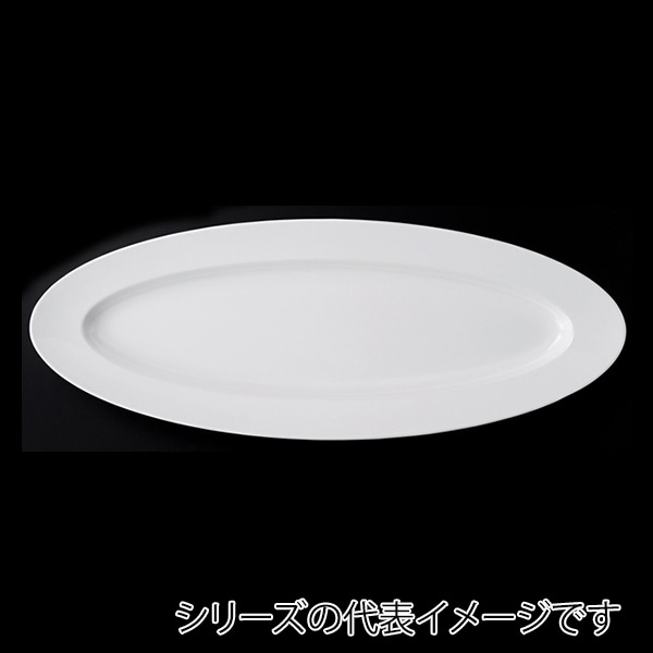 福井クラフト メラミン皿 61cm 小判盛皿 白グロス 51353970 1個(ご注文単位1個)【直送品】