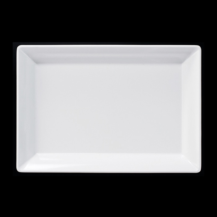 福井クラフト メラミン皿　49.5cm　渕付長角盛皿 ホワイト 51354030 1個（ご注文単位1個）【直送品】