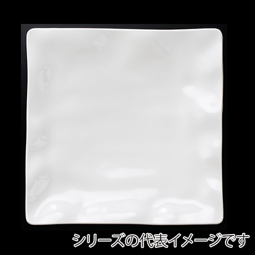 福井クラフト メラミン皿　36cm　波渕角盛皿 ホワイト 51353780 1個（ご注文単位1個）【直送品】