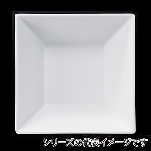 福井クラフト メラミン鉢 28.5cm スクエア盛鉢 ホワイト 51353820 1個(ご注文単位1個)【直送品】