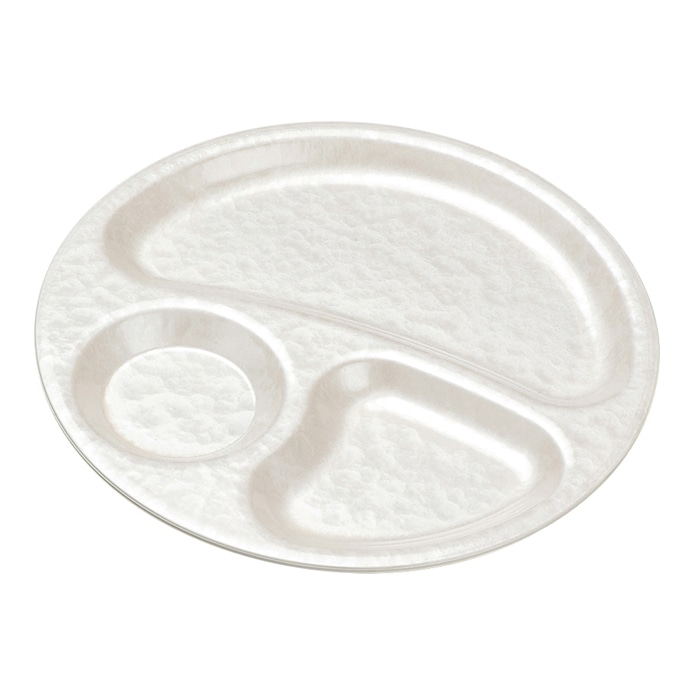 福井クラフト 耐熱27cmサークルランチプレ-ト ホワイトアクア　裏白 17412490 1個（ご注文単位1個）【直送品】