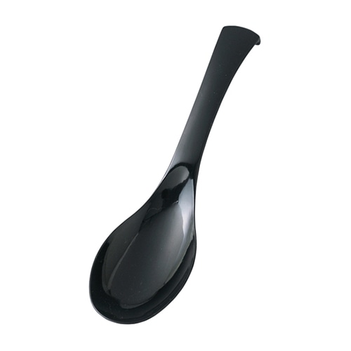 福井クラフト 平型レンゲ ブラック 82158160 1個（ご注文単位1個）【直送品】