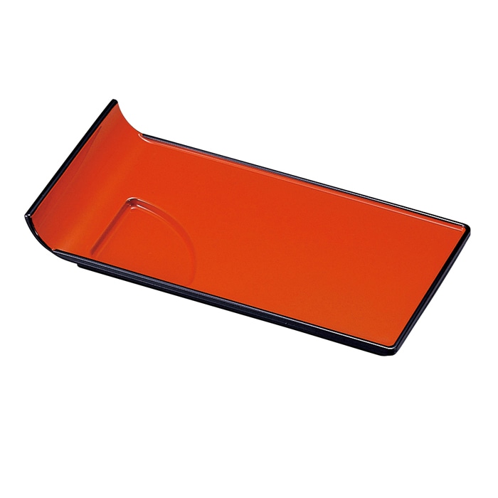 福井クラフト 耐熱ミニパーティ-取皿 柿朱渕黒　裏黒 51354820 1個（ご注文単位1個）【直送品】