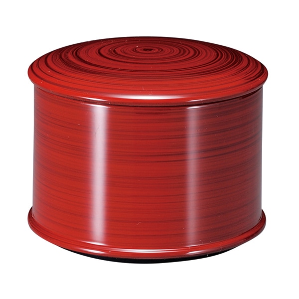 福井クラフト 耐熱飯器　縁高飯器　蓋親セット 朱刷毛目　内黒 39861110 1個（ご注文単位1個）【直送品】