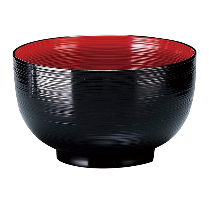 福井クラフト 小丼　4.5寸　刷毛目丼 黒　内朱 41000560 1個（ご注文単位1個）【直送品】