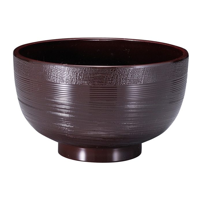 福井クラフト 小丼　4.5寸　布目乱筋丼 総新溜 41000590 1個（ご注文単位1個）【直送品】