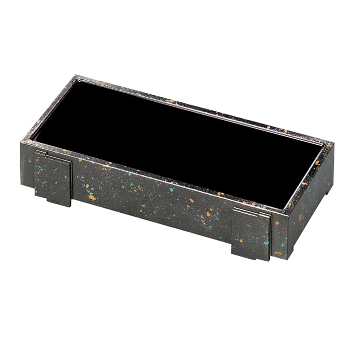 福井クラフト 盛込台　9.5寸足付安城盛器 銀彩内黒 53700730 1個（ご注文単位1個）【直送品】