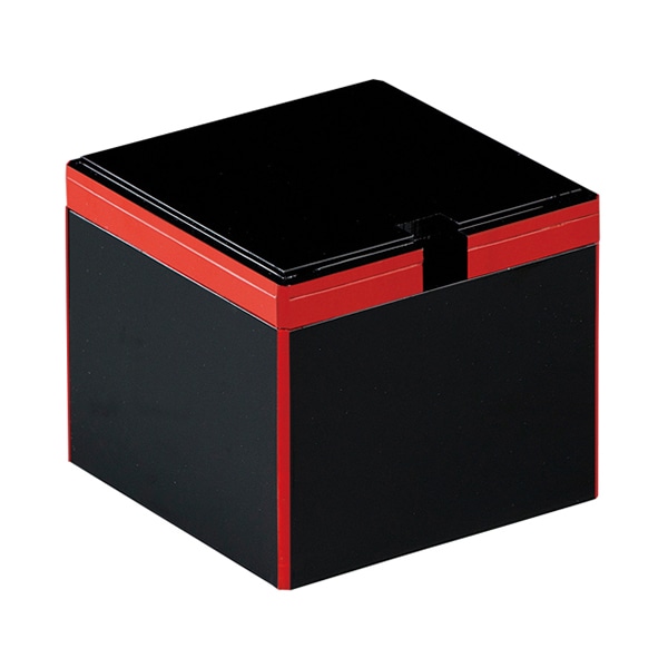 福井クラフト 90角元禄ガリ入　トング別 黒渕朱 13000254 1個（ご注文単位1個）【直送品】