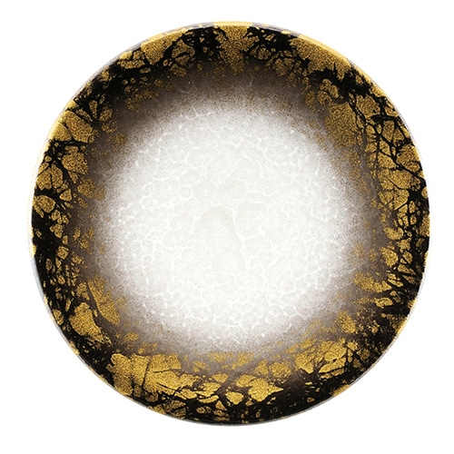 福井クラフト 耐熱φ150寿司皿　アクア塗 ブラック金雲 13000160 1個（ご注文単位1個）【直送品】