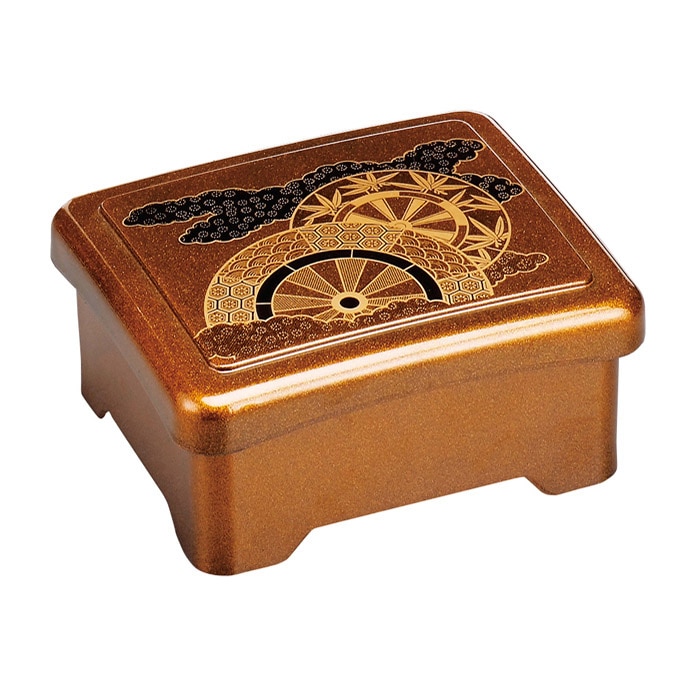 福井クラフト 耐熱福丸丼重 内隅丸 奥幅狭タイプ 蓋親セット 御所車内朱 45151910 1個(ご注文単位1個)【直送品】