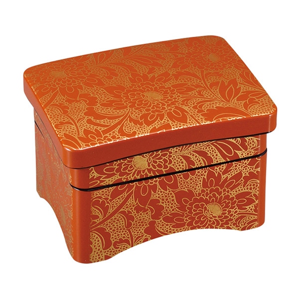 福井クラフト 殿様丼重2段 蓋親中子 柿朱菊詰内朱 45151877 1個(ご注文単位1個)【直送品】