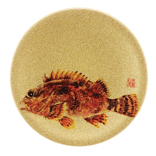 福井クラフト 耐熱φ150寿司皿 ゴールドパール 日本海 メバル 13000004 1個(ご注文単位1個)【直送品】