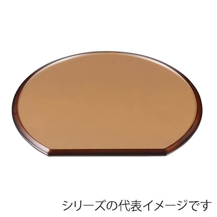 福井クラフト 宴半月両面盆　裏乱引　尺4 銀透渕べっ甲／黒塗 15005450 1枚（ご注文単位1枚）【直送品】