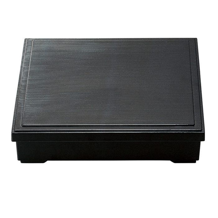 福井クラフト DX尺0寸角千筋弁当　蓋親 黒　内黒 24025180 1個（ご注文単位1個）【直送品】