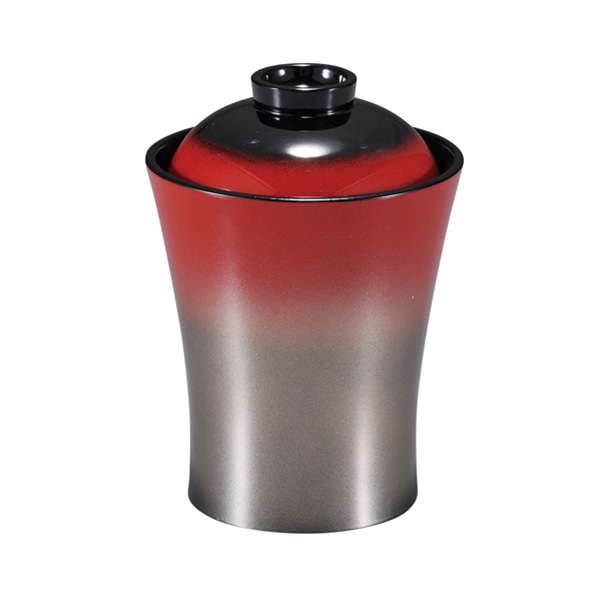 福井クラフト 箸洗い椀　竹泉箸洗椀 黒朱・銀ぼかし　内黒 31007100 1個（ご注文単位1個）【直送品】