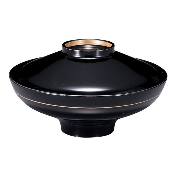 福井クラフト 雑煮椀　5寸　富士煮物椀　蓋親セット 黒高台内金　内黒 31006930 1個（ご注文単位1個）【直送品】