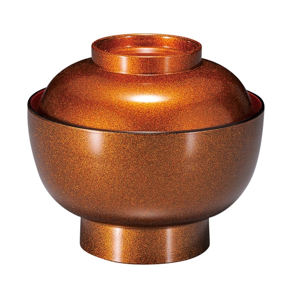 福井クラフト 耐熱雑煮椀　4.5寸　雑煮椀　蓋親セット 梨地天渕黒　内朱 31006840 1個（ご注文単位1個）【直送品】