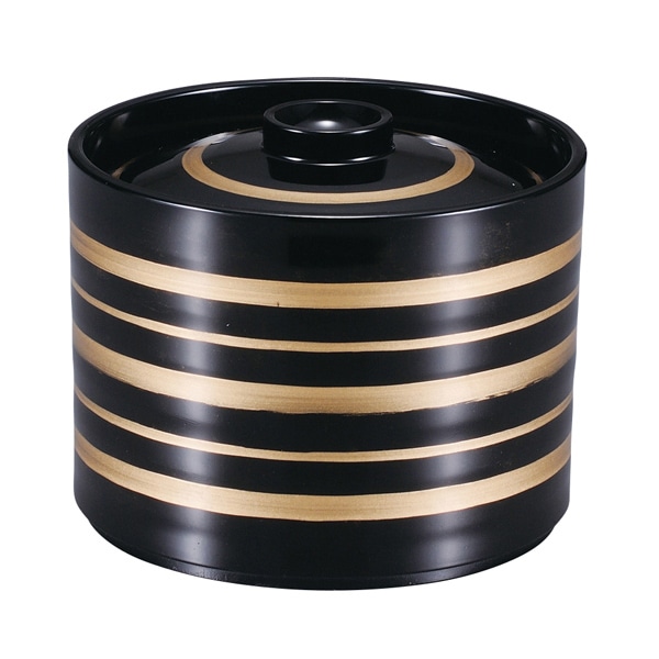 福井クラフト 飯器　お好み椀　B　蓋親セット 黒／金帯　内黒 33025190 1個（ご注文単位1個）【直送品】