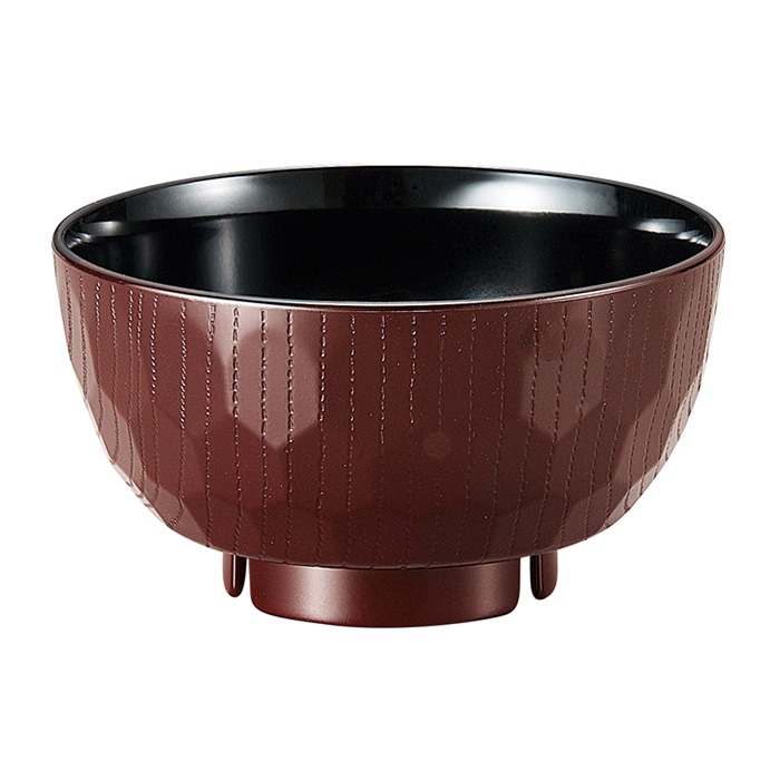 福井クラフト 耐熱汁椀　ピース亀甲汁椀 新溜　内黒 30004161 1個（ご注文単位1個）【直送品】