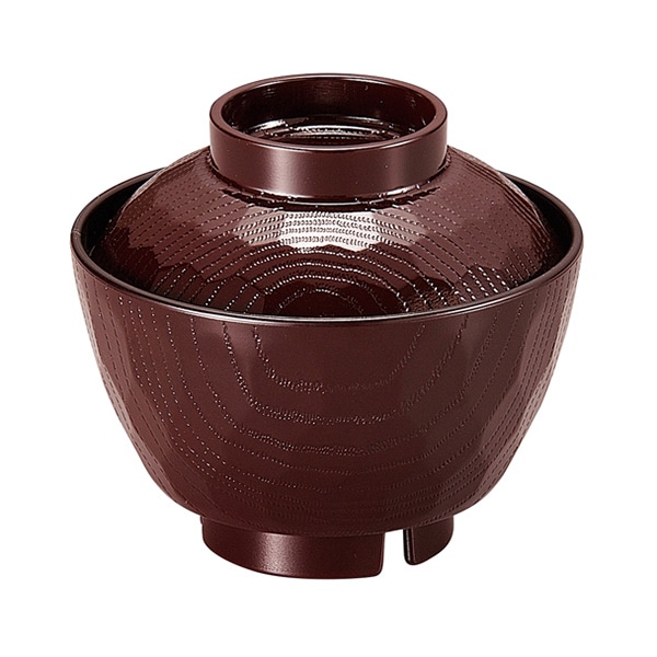 福井クラフト 耐熱　小吸椀ピース亀甲椀　小　蓋親セット 新溜　内黒 30004190 1個（ご注文単位1個）【直送品】