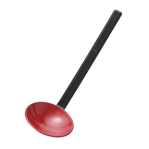 福井クラフト ABS樹脂　木目しゃもじ こげ茶内朱塗 81258233 1個（ご注文単位1個）【直送品】