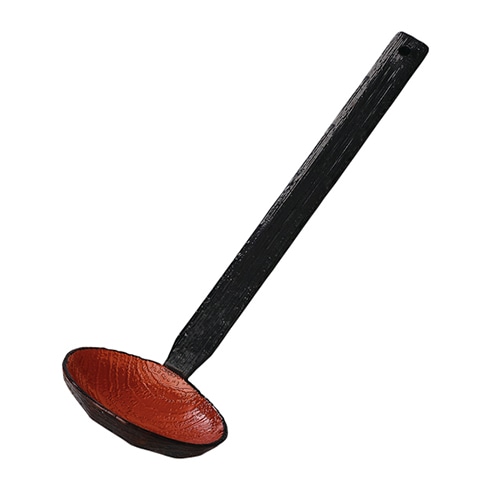 福井クラフト ABS樹脂　ふるさと杓子 黒内朱塗 81258236 1個（ご注文単位1個）【直送品】