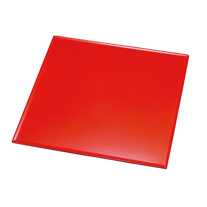 福井クラフト 前菜盆　尺1　角折敷 レッド 90034741 1枚（ご注文単位1枚）【直送品】