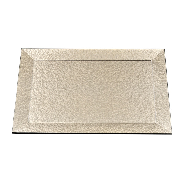 福井クラフト 長角トレー　尺4　長手四方盆 シャンパンゴ-ルドアクアSL 15002970 1枚（ご注文単位1枚）【直送品】