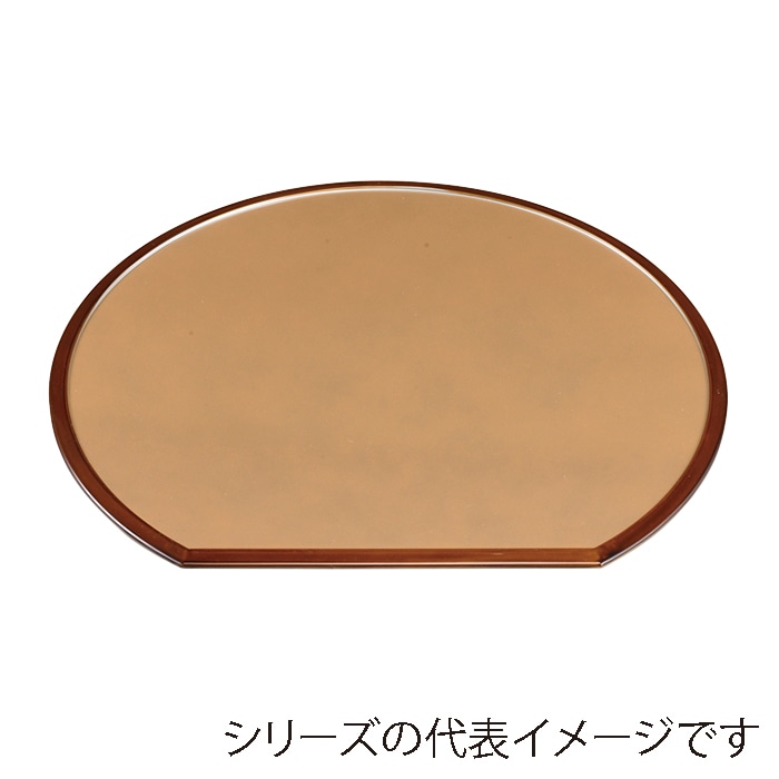 福井クラフト 雲流両面半月盆 尺3 裏布目 銀透渕べっ甲/黒塗 15003210 1枚(ご注文単位1枚)【直送品】