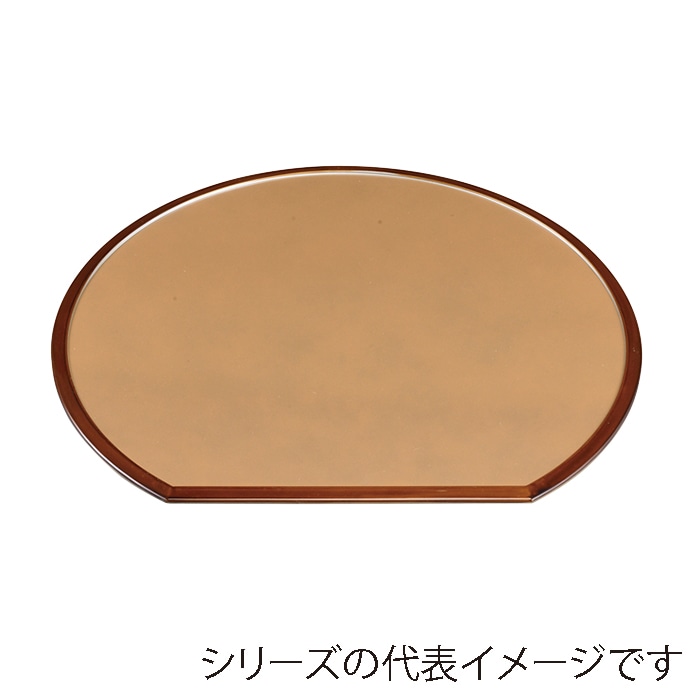 福井クラフト 雲流両面半月盆 尺4 裏布目 銀透渕べっ甲/黒塗 15003220 1枚(ご注文単位1枚)【直送品】